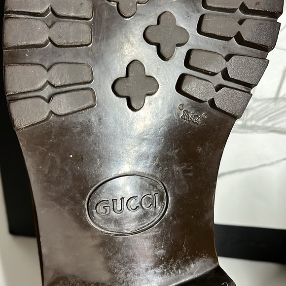 GUCCI Horsebite Brown Loafers With Rubber Soles Men’s Size 9D - Picture 15 of 16